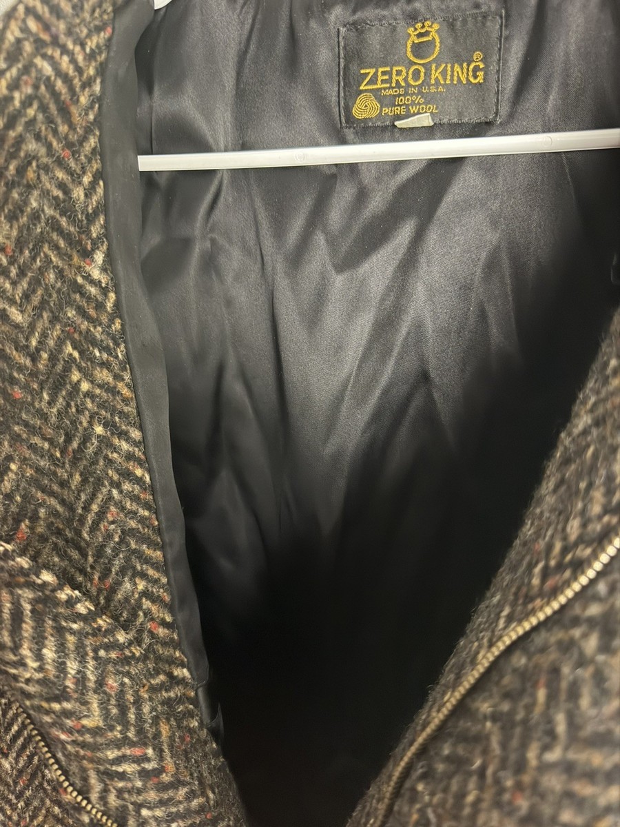 Vintage Zero King Vintage 100% Pure Wool Car Coat Size 40 Made in USA View 6