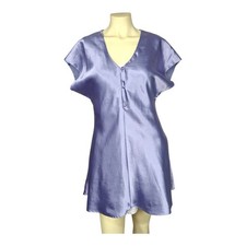 VTG Victoria's Secret Gold Label Satin Chemise Nightgown Lavender Y2K Linger S/M