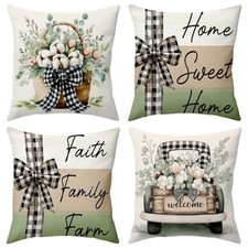 Rustic Country Throw Pillow Covers 18x18 Couch Cushion Covers, Pillowcase 20