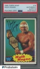 Hulk Hogan Signed 1985 Topps Titan WWF Wrestling #16 PSA/DNA 10 AUTO