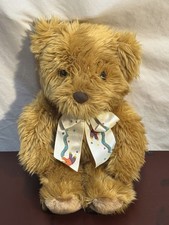 FAO Schwarz Teddy Bear Plush 14  Brown Shaggy Stuffed Animal Toy