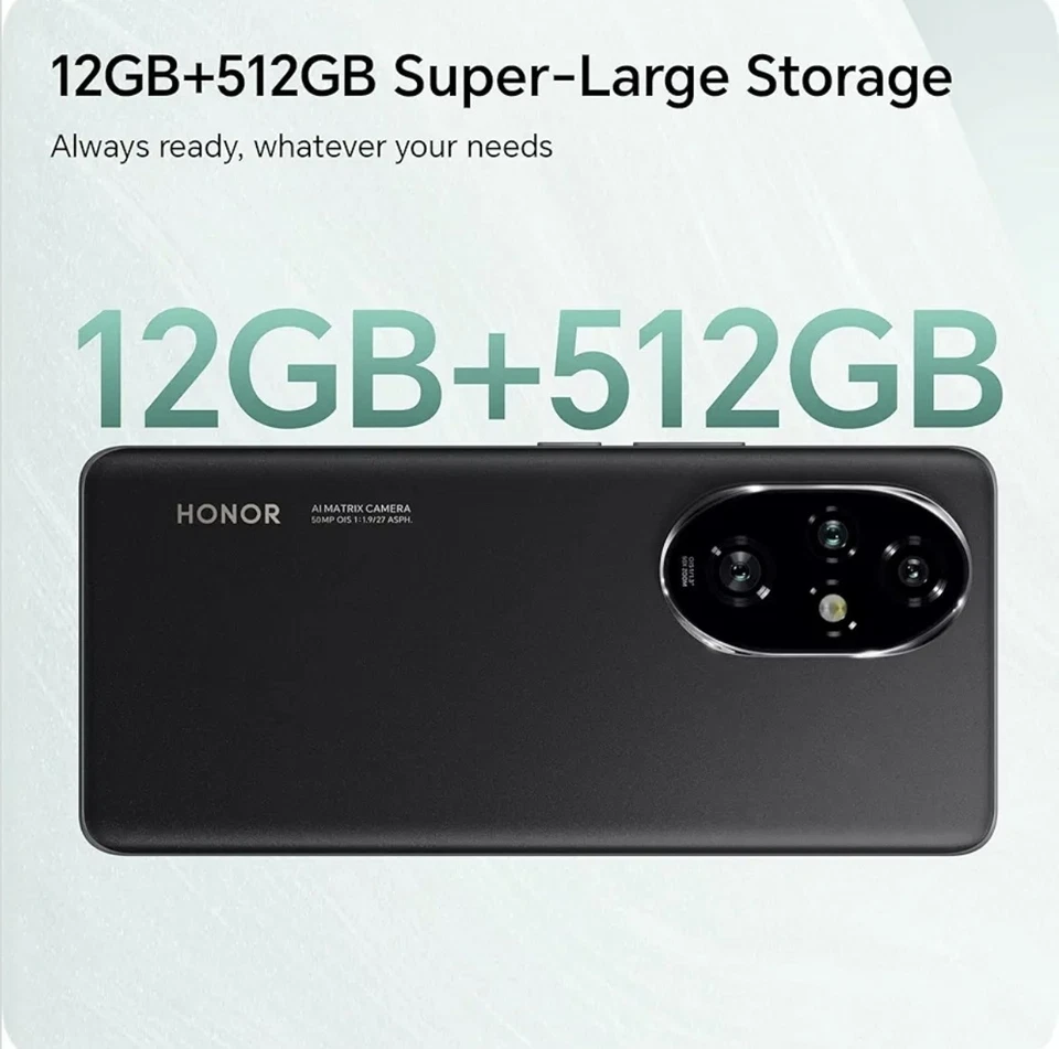 Smartphone Honor 200 Pro 5G Dual Sim 12GB RAM 512GB - Nero EU - Immagine 2 di 2