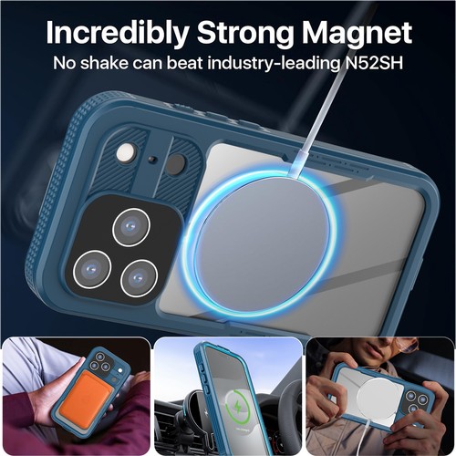 For iPhone 16 Pro Max 17 Pro Case Waterproof Shockproof MagSafe Heavy Duty Cover - Picture 37 of 44