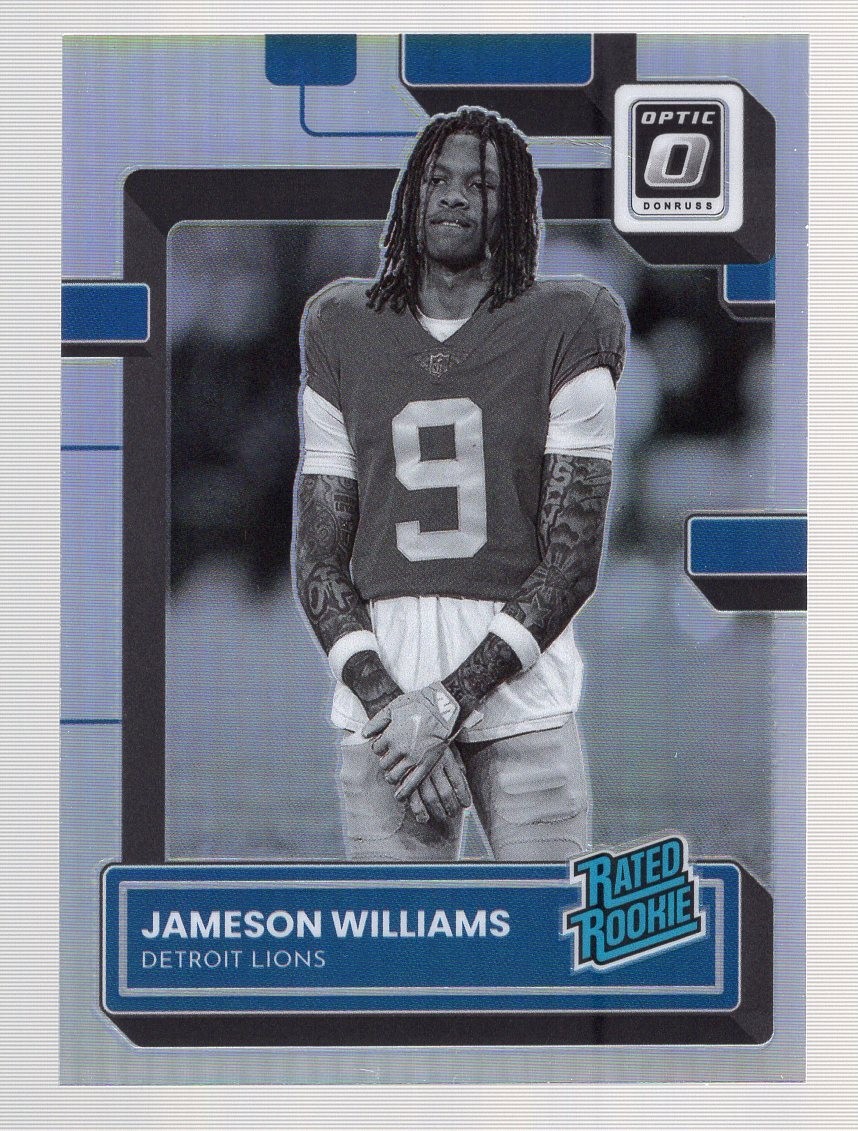 JAMESON WILLIAMS 2022 DONRUSS OPTIC HOLO VARIATION ROOKIE RC #208 **LIONS**