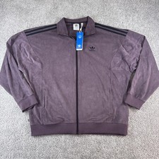 Adidas Plush Track Jacket Large Mens Shadow M...