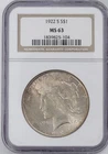 1922-S Peace Dollar NGC MS 63