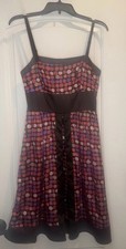 THE LIMITED Colorful Polka Dot Spaghetti Strap Knee Length Dress Sz 10 Pockets