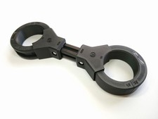 Solid Ankle Restraints with Spreader Bar for Bondage & BDSM, with Accessories (Black)