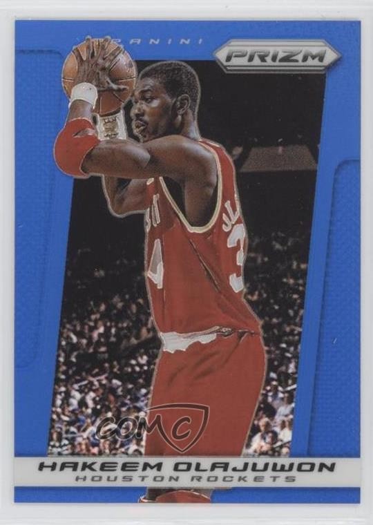2013-14 Panini Prizm Wal-Mart Blue Prizm Hakeem Olajuwon #254 HOF 04lf