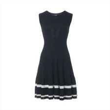 Chanel 19-year Cotton Sleeveless Dress 36 Ladies' Black × White P60480K46420 So