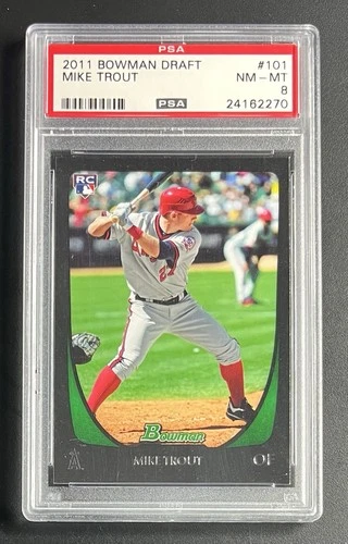 2011 Bowman Draft Mike Trout #101 PSA 8 Rookie RC
