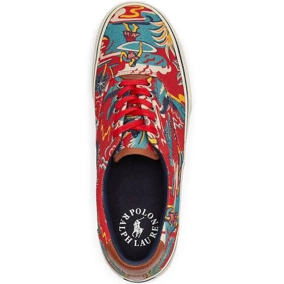 Polo ralph lauren men's floral thompson sneakers hotsell