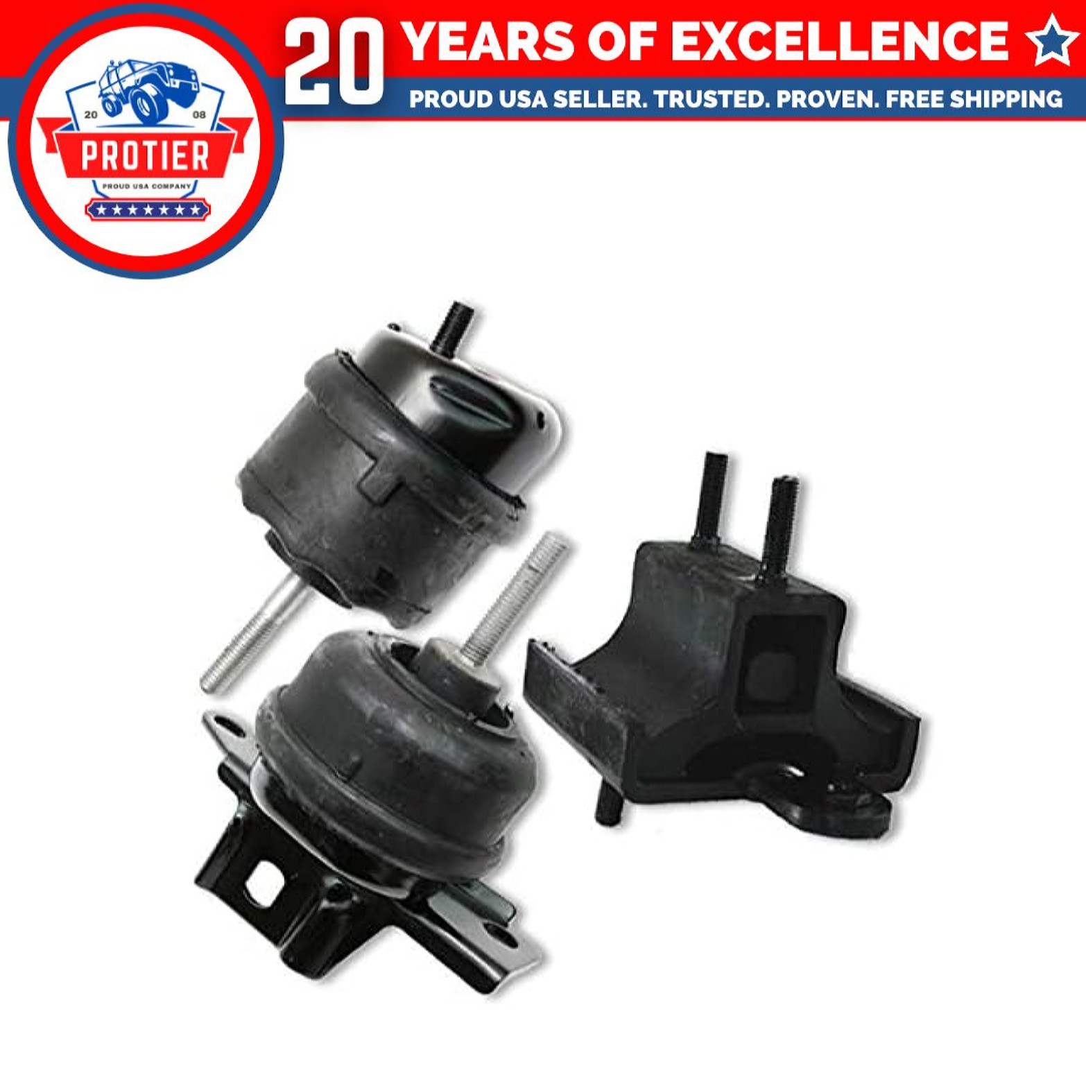 Transmission Mount 3PCS Set Fits 2000-2005 Cadillac Deville 4.6L Hydraulic