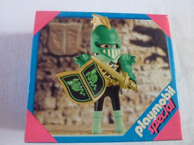 Playmobil Chevalier Vert N°2 – Château Médieval – Personnage Vintage – Occasion Bon état
