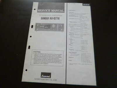 Original Service Manual Schaltplan Sansui AU-D77X