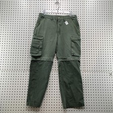 BSA Boys Scout America Convertible Cargo Pants Mens Size 32x29 Green Utility