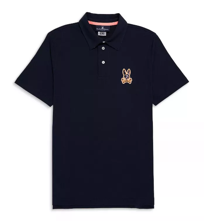 Psycho Bunny Men s Navy Waverly Jersey Bunny Logo Short Sleeve