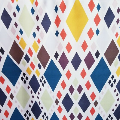 Fabulous Diamonds on White Silk Crepe de Chine - Rich and Gorgeous!