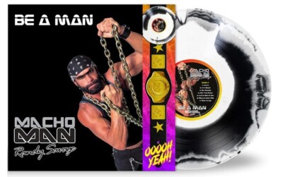 MACHO MAN RANDY SAVAGE Be A Man Vinyl LP Black White Swirl / 300