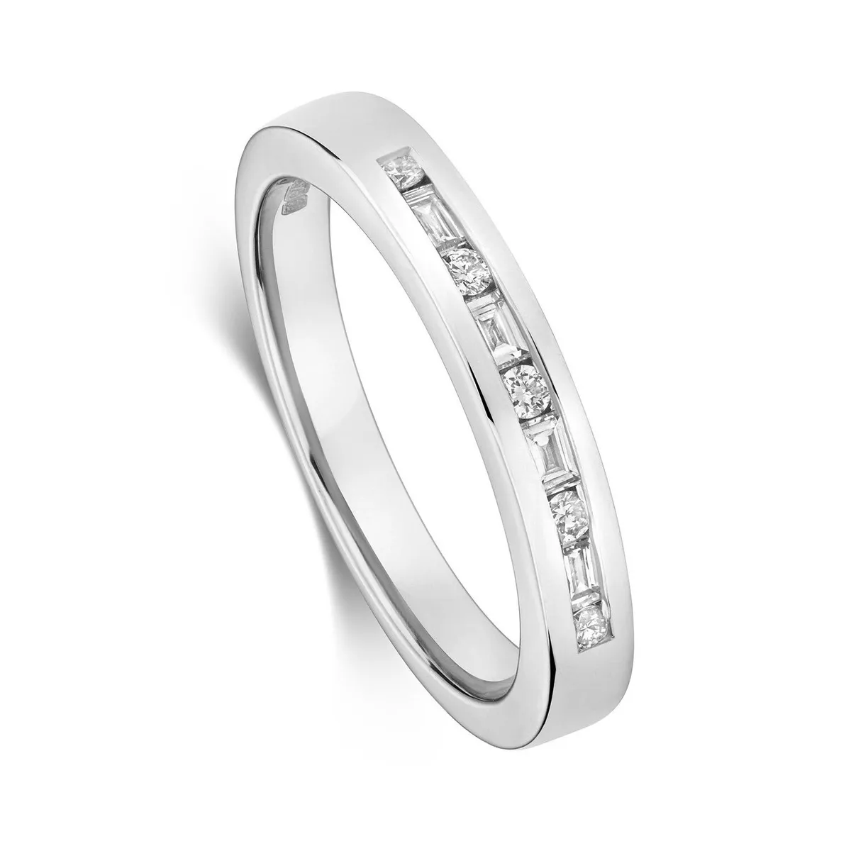 9ct white gold half eternity best sale ring