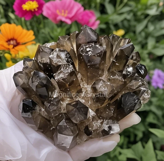 2025Rare 300G+Raw Smoky Quartz Crystal Cluster Natural Rough Geode Reiki Decor - Image 3 of 4