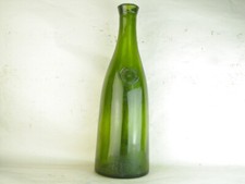 44795 Old Antique Black Glass Wine Bottle Freeblown Seal Wilh Hindemith Neukirch