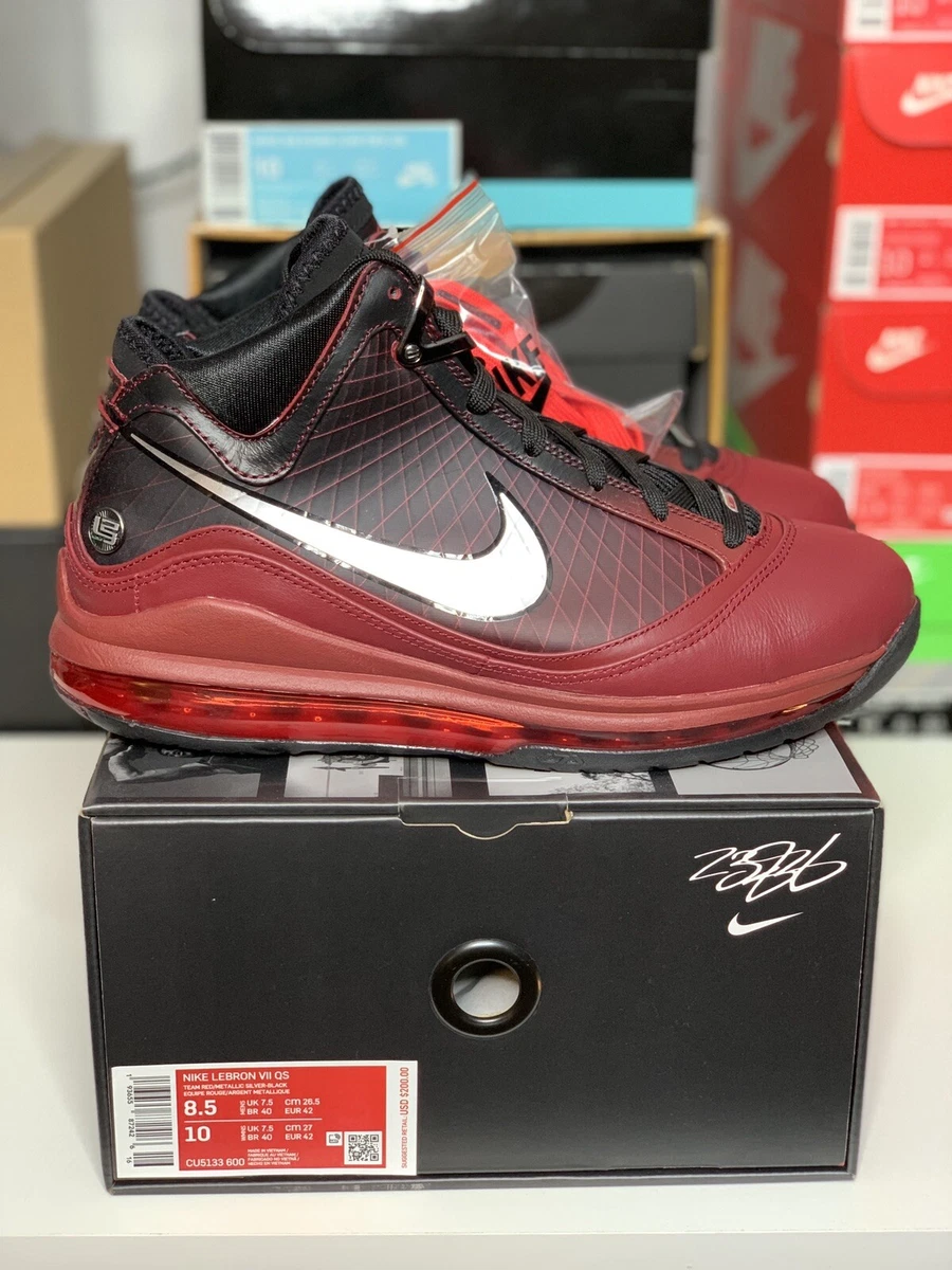 Kan weerstaan begroting Aanvrager DS Nike Air Max Lebron VII 7 Christmas Red Metallic Silver Black 8.5  375664-600 | eBay