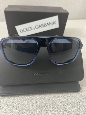dolce gabbana sunglasses men DG6134 Blue Preowned Excellent