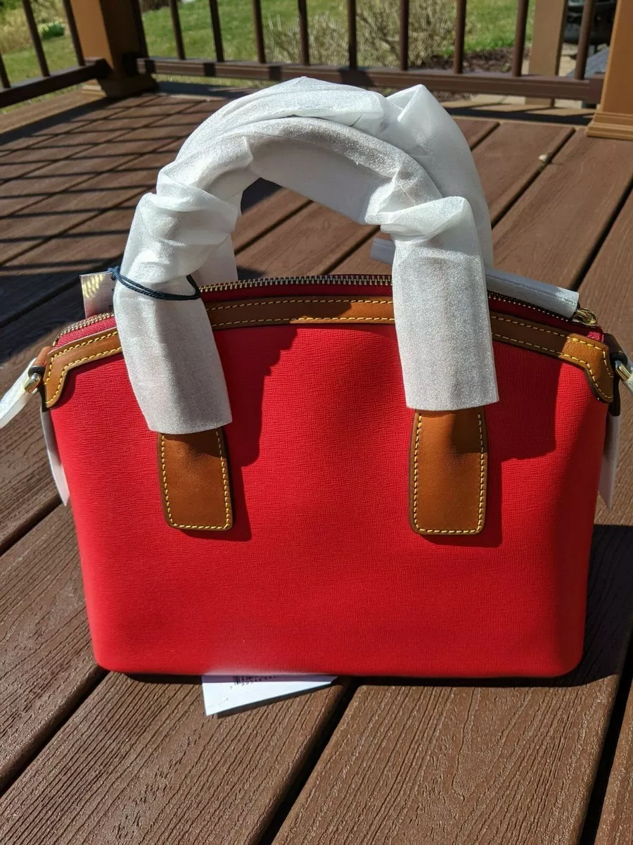 Dooney & Bourke Red ❤️ Camden Saffiano Domed Satchel