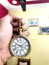 Antique Brass Londen watch pocket Collectible Brass Pocket Watch GIFT