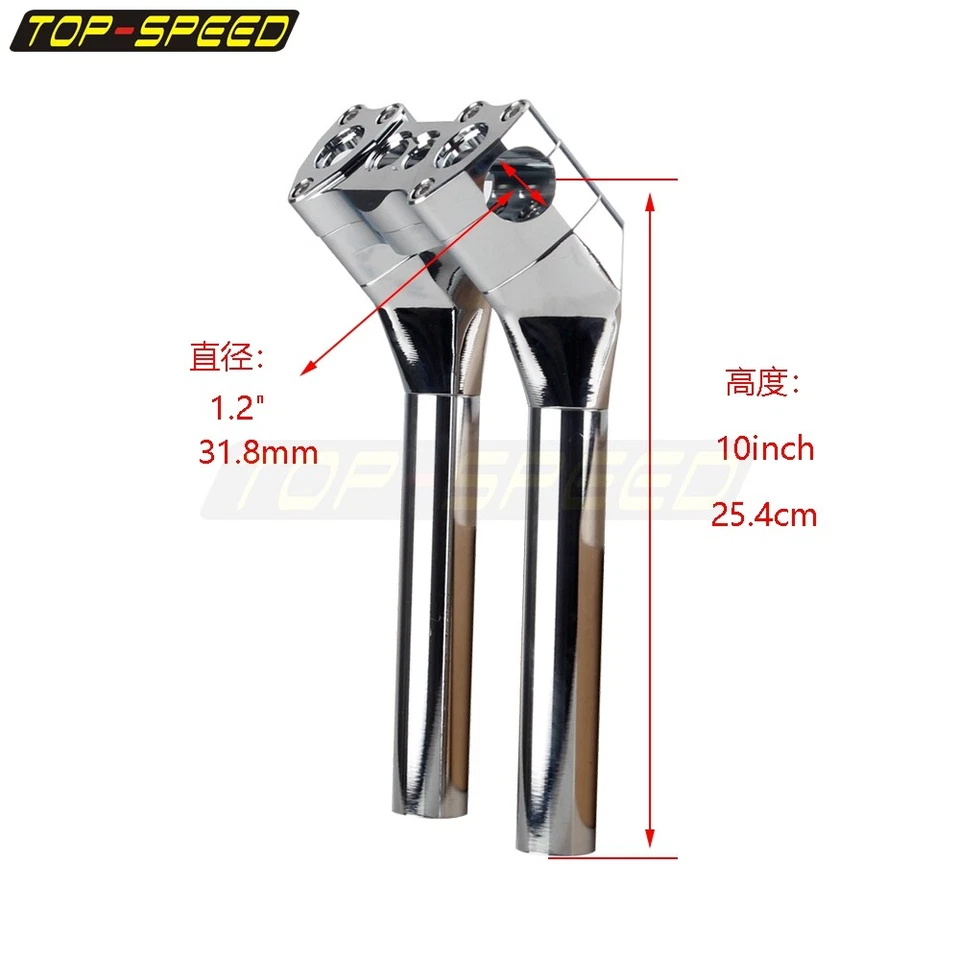 1-1/4" Pullback Style Modular Handlebar Riser For Harley Sportster Dyna Softail - Image 2 of 4