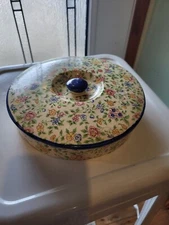 Beautiful Antique Ceramic Divided Dish Wit Lid