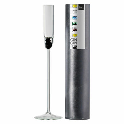 Eisch Kelch Cin Cin Black, Kelchglas, Schnapskelch, Glas, Schwarz 45ml, 78000821