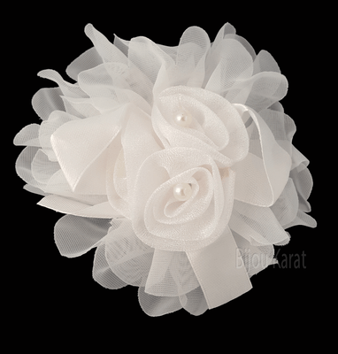 Grand Bebe Barrette Fleurs Clip Enfants Filles Parure Pour Cheveux Tulle Perles Ebay