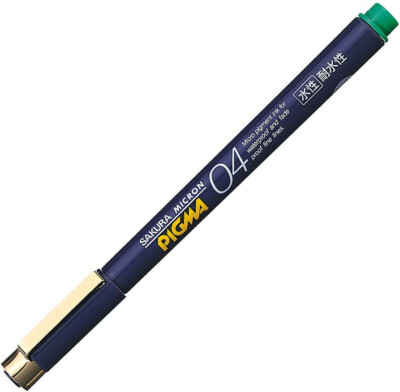 Sakura Pigment Ink Pen, Pigma Micron 04, Green (ESDK04#29)