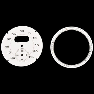 White Dial Clock Gauge Face Chrono For Porsche 911 Cayman Macan Cayenne Boxster 