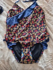 WOMENS NEW  SWIMSUIT SIZE 22 JD WILLIAMS NAVY MIX