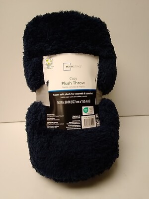Mainstays Cozy Plush Throw 50 X 60 Blue Cove Comfort & Warmth