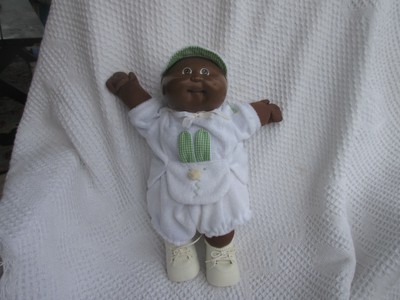 black bald cabbage patch doll