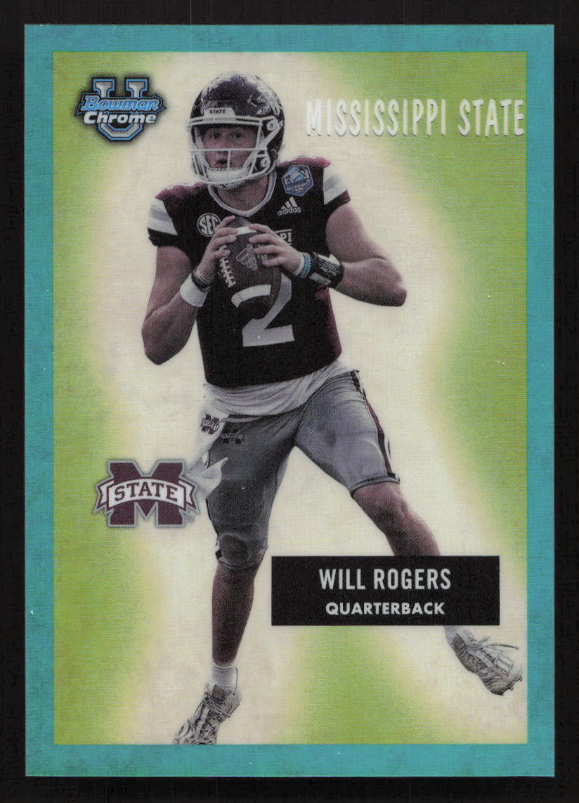2023 Bowman University Chrome Will Rogers 1955 Aqua Refractor