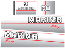Replacement Decal Set Fits Mariner 30 Thirty 1995 Outboard Sticker Kit Replacement Decal Set Fits Mariner 30 Thirty 1995 Outboard Sticker Kit