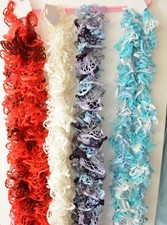 Layered Ruffle & Frill Hand Knit Finished Scarves / Starbella Yarn- Choose Color