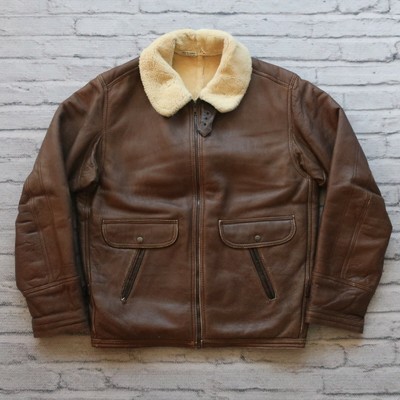 old leather bomber jacket