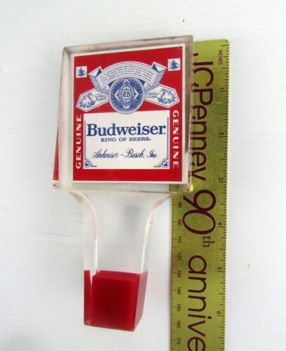 Vintage Budweiser King of Beers Acrylic Tap Handle Pull BUD Knob Draft Draught - Picture 5 of 5