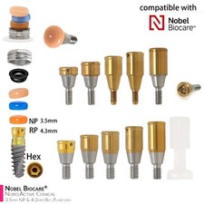 US Nobel Active NP/RP Locator Attachment Abutment Male Cap Inserts for 1-5.0mm