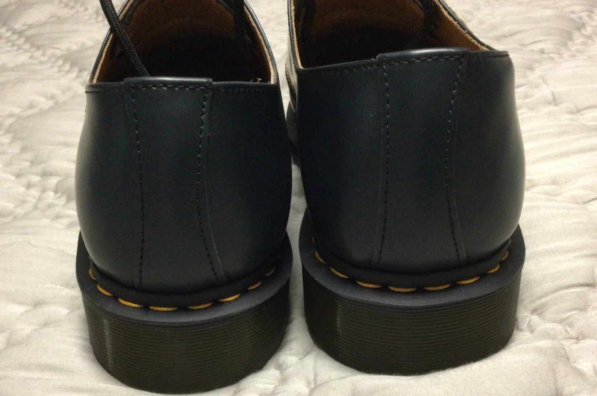 Dr Martens Oxford Shoes, Blue Smooth Leather 26226 US Men's