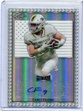 2020 Leaf All American Bowl Metal Silver Flag Etch Proof Casey Filkins Auto 1/1
