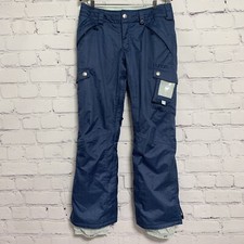 Burton Dryride Women  s Snowboard Ski Pants XS Blue Inner Waist Zip