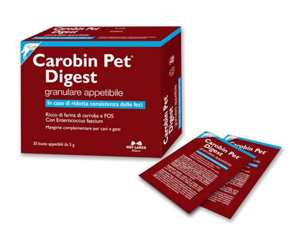 NBF LANES Carobin Pet Digest 30 Bustine - mangime complementare per il benessere gastrointestinale - Immagine 2