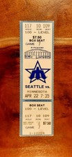 Seattle Rookie Pitcher Mike Moore Career WIN #1 of 161 Ticket FULL 1982 Mariners